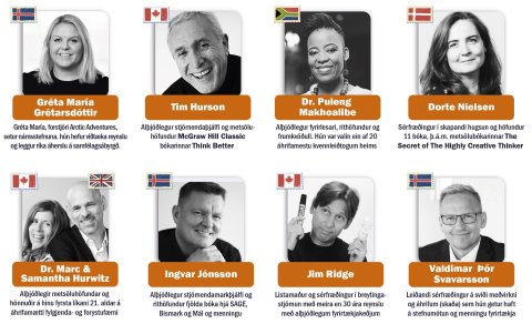 Fyrirlesarar á námsstefnunni „Breytingar og forystufærni framtíðar“